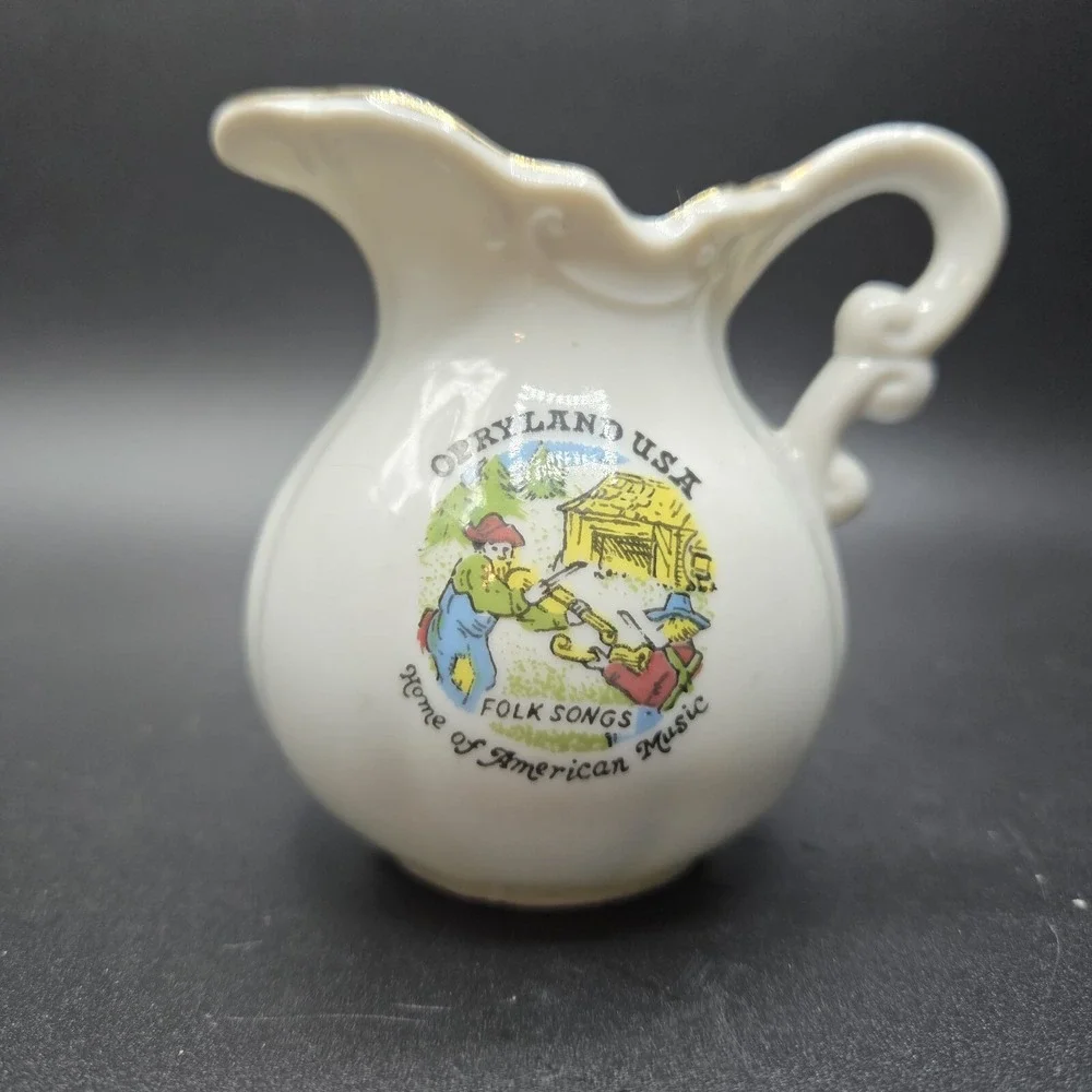 Vintage Souvenir Miniature Pitcher from Opryland USA Nashville TN 3.5